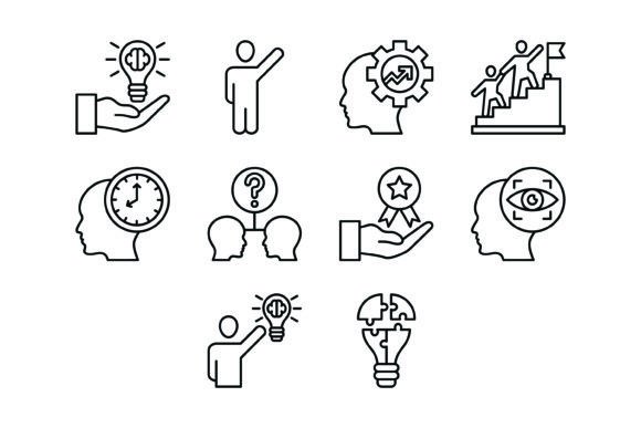 10 Leadership Outline Icons Bundle: Visual Clarity for Your Brand