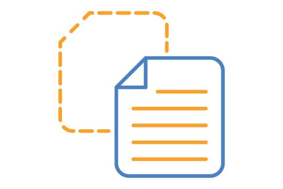Cut Blue & Orange Line Icon: A Versatile Design Asset