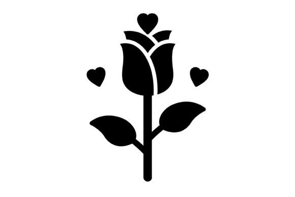 Design Clarity with Rose Glyph Icon: A Versatile Visual Asset
