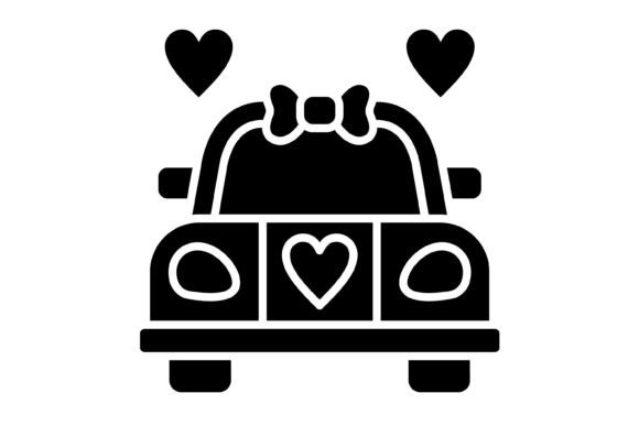 Elegant Wedding Car Glyph Icon: Your Complete Design Asset Guide