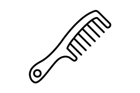Hair Comb Outline Icon: Versatile Design Asset for Modern Creators