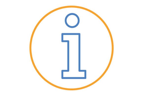 Info Blue & Orange Line Icon: A Practical Design Asset