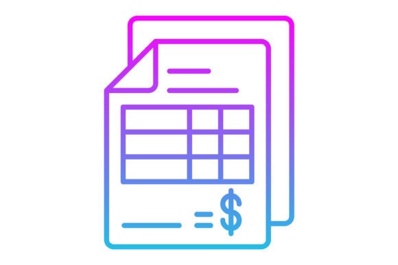 Invoice Line Gradient Icon: A Fresh Take on a Familiar Symbol