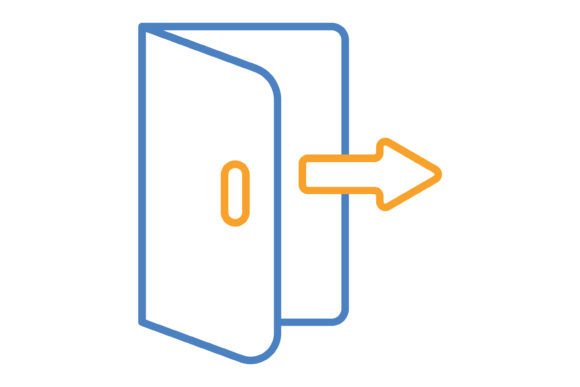 Logout Blue & Orange Line Icon: A Guide to Its Versatility
