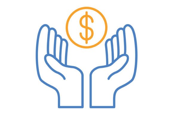 Savings Blue & Orange Line Icon: A Practical Asset for Modern Design
