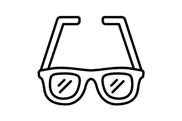 The Glasses Outline Icon: A Modern Design Asset for Every Project