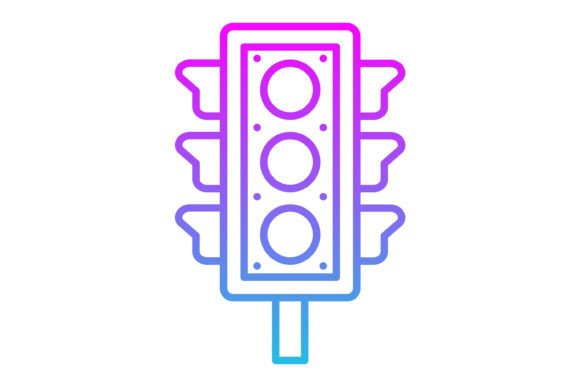 Traffic Light Line Gradient Icon: Your Go-To for Clarity