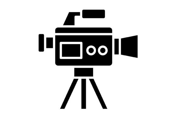 Video Camera Glyph Icon: Your Go-To Visual for Modern Projects